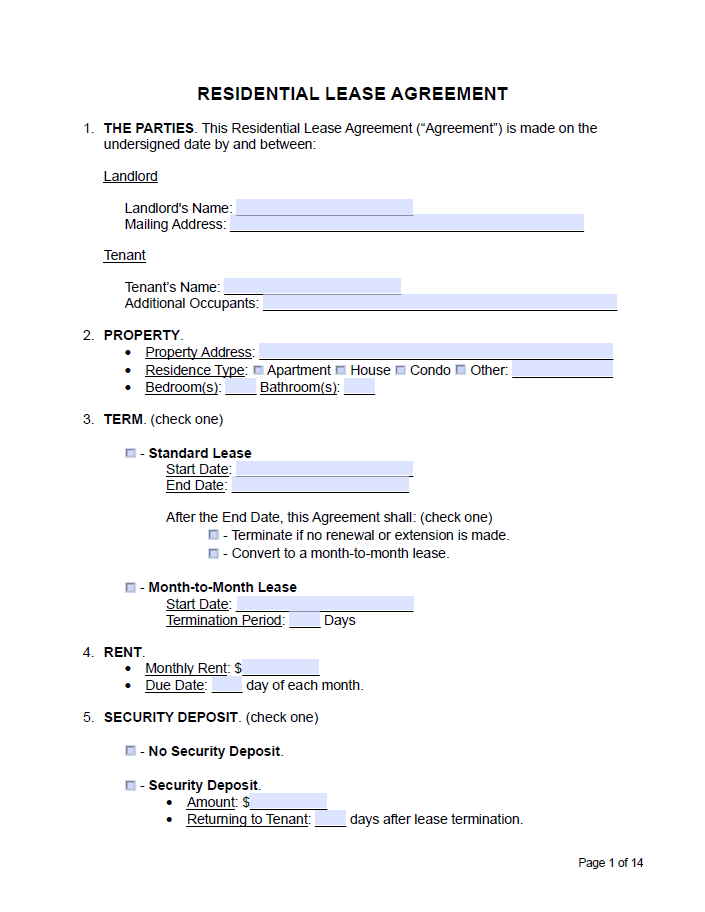 Rental agreement